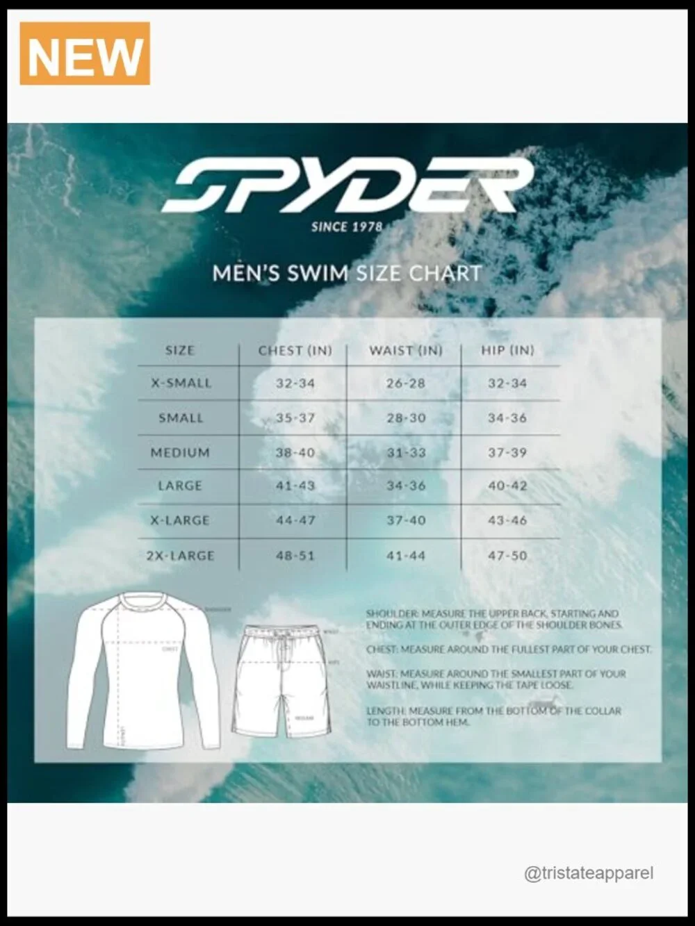 Spyder Men's Hooded Long Sleeve Rashguard UPF Sun Protection Quick-Dry Swim